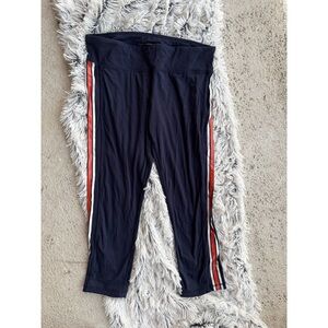 Tory Burch Sport 7/8 Cropped‎ Leggings Side Stripe